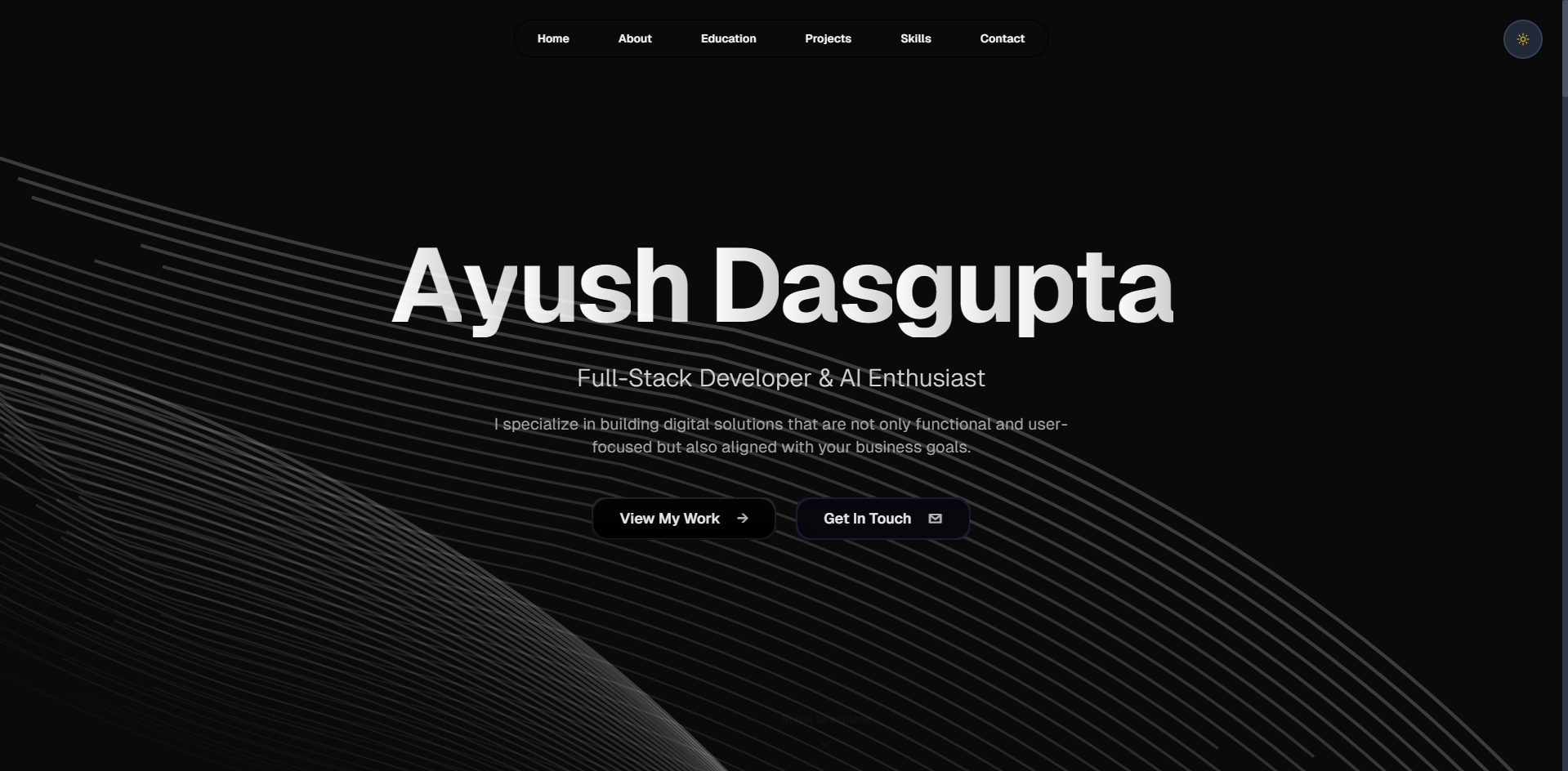 Ayush Dasgupta | Full-Stack Developer & UI/UX Designer